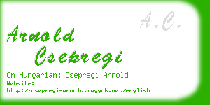 arnold csepregi business card